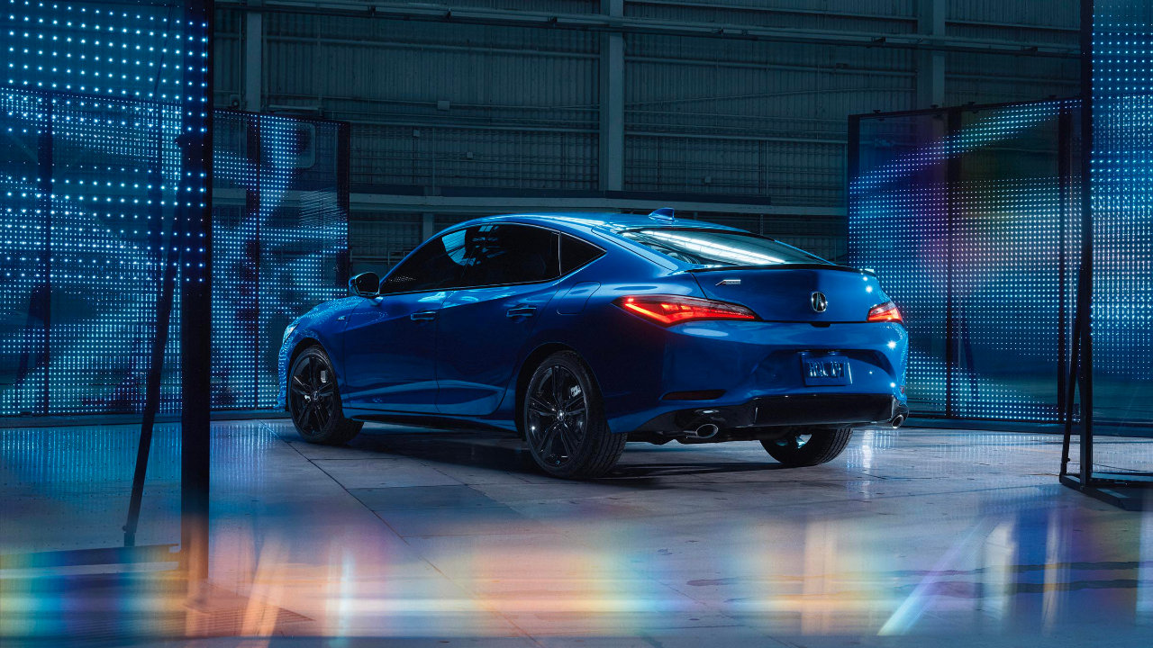 vue latérale arrière d'un Acura Integra 2026