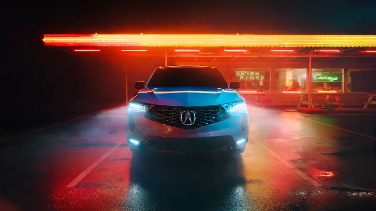 vue avant d'un Acura RDX 2026 de nuit